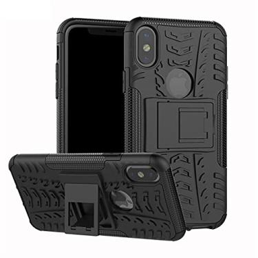 Imagem de Capa Capinha Anti Impacto Para Apple iPhone X e Xs com Tela de 5.8" polegadas Case Armadura Hybrid Refor�ada Com Desenho De Pneu - Danet (Preta)