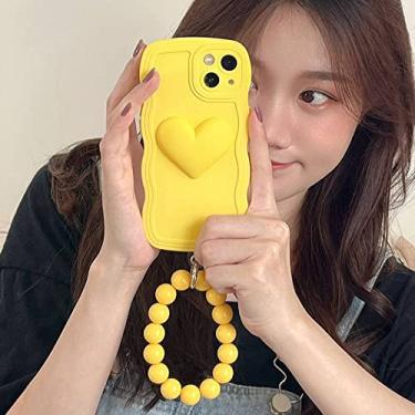 Imagem de Astronaut Stand Ring Silicon Wave Phone Case For Samsung Galaxy A04 A14 A24 A34 A54 A73 A53 A33 A23 A13 4G A03 A42 5G Soft Cover, Yellow Heart Ring, For Galaxy A23 5G 4G