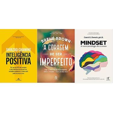 Imagem de Kit 3 Livros Inteligência Positiva + Mindset + A Coragem De Ser Imperfeito