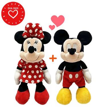 Imagem de Pelúcias Disney Mickey e Minnie 20cm Colecionável Fun