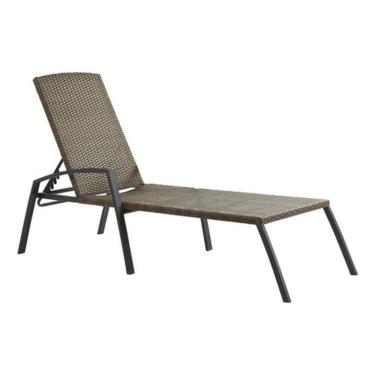 Imagem de Espreguiçadeira Aço E Vime 4 Posições 200X77X55Cm Até 160Kg