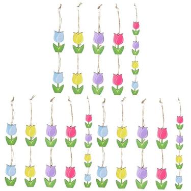 Imagem de NOLITOY 36 Pçs Decoração Árvore Pendurada Sinal De Tulipa Recortes Decorações De Enfeite Presente De Dia Das Mães Com Mães Ornamento Primavera Madeira Casa De Fazenda Favor Fichas Flor