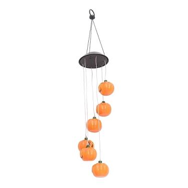 Imagem de ifundom Luzes Solares Ao Ar Livre Sinos De Vento Halloween Lanterna De Abóbora Carrilhão De Vento Decorativo Carrilhões De Vento Para Fora Cardeal Luz Solar Esqueleto 1 PC