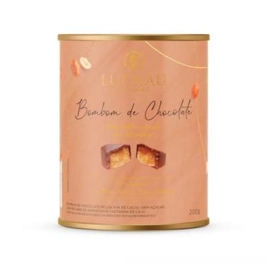 Imagem de Bombom De Chocolate Belga 54% Cacau Recheado Com Pasta De Amendoim Luc