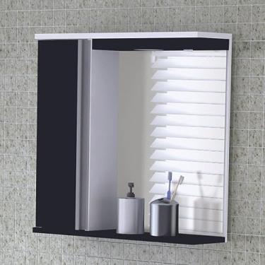Imagem de Espelheira com Led 1 Porta Preto