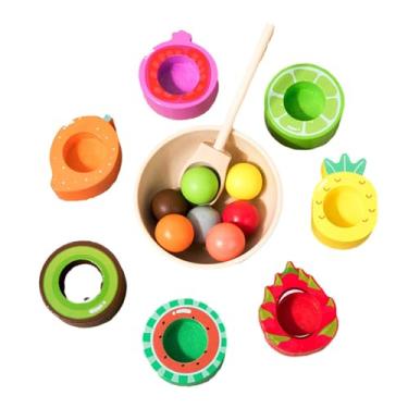 Imagem de Generic Bola de classificação colorida arco-íris em copo, brinquedos educativos infantis, jogo de tabuleiro de contagem, classificador de motor fino, jogo