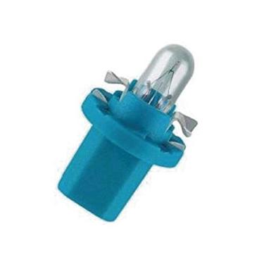 Imagem de Lâmpada Pinguinho 12V 1,2W BX8.5d Base Plástica Azul Tempra Escort Versailles Logus Santana Especial Painel Caixa 10 Peças