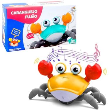 Imagem de Caranguejo Sr Joe Fujão Brinquedo Infantil que Anda c/Sensor e Som Robozinho Musical para Crianças