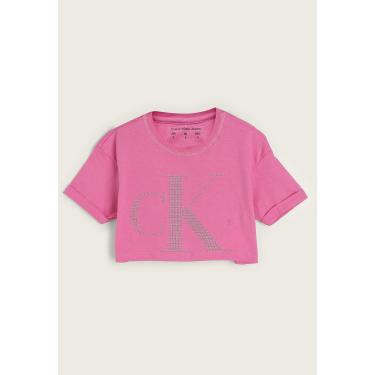 Imagem de Infantil - Camiseta Calvin Klein Logo Rosa Calvin Klein Kids CG3PJ01BC757 menina