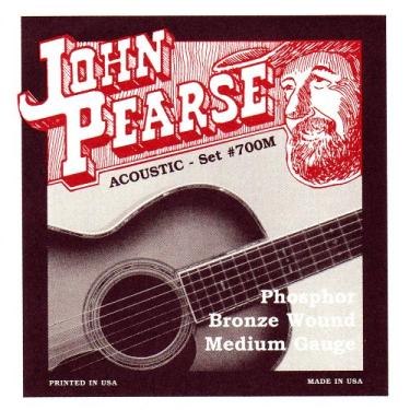 Imagem de John Pearse Strings® 700M para violão acústico - ferida de bronze fósforo - calibre médio 13-56