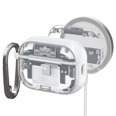 Imagem de Spigen Capa ultra híbrida (ajuste à máquina) projetada para AirPods Pro 2ª geração 2022/2023 (cabo USB-C/Lightening Cable) - ZeroOne branca