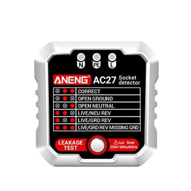 Imagem de Tomada Testador 250V Detecção Rápida Tomada Testador Detector Receptáculo Vazamento Plugue Polaridade Linha Terra Circuito Elétrico Automático Detector de Tensão