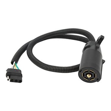 Imagem de Cabo de Conector de Reboque Plano Redondo de 7 Vias para 4 Vias, Chicote Elétrico de Controle de Luz de Freio para Veículos de Segurança de Reboque