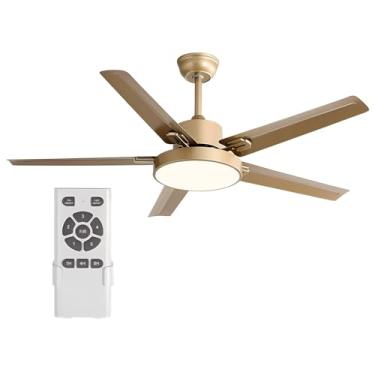 Imagem de Ventiladores De Teto Modernos Com Luzes, Ventilador De Teto Com Controle Remoto, Ventiladores De Teto Com Lâminas, Para Pátio, Quarto, Sala De Estar (Color : Style 2, Size : 60in)