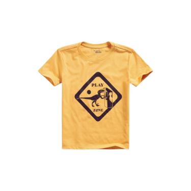 Imagem de Infantil - Camiseta Algodão Play Raptor Reserva Mini Amarelo  menino