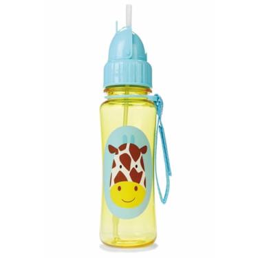 Imagem de Skip Hop Zoo Garrafinha de Palha, Amarelo (Jules Giraffe), 350 ml