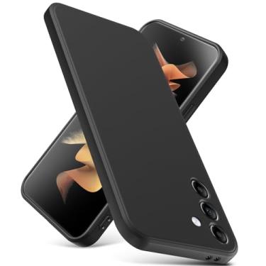 Imagem de YSLBWLE Capa para Samsung Galaxy A14 5G, capa fina de silicone líquido, à prova de choque, capa de telefone fina para Samsung Galaxy A14 5G, capa protetora de câmera de corpo inteiro - preta 2-sam