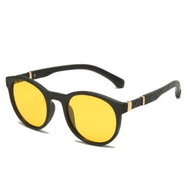 Imagem de 2024 redondo flexível polarizado óculos de sol feminino homem pesca condução fotocromático óculos de sol anti-reflexo visão noturna, visão noturna