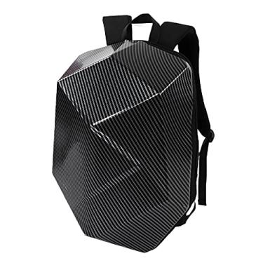 Imagem de Mochila de Motocicleta Expansível ABS Estilo Fibra de Carbono à Prova D'água