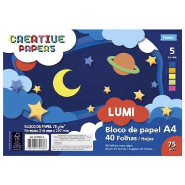Imagem de Bloco De Papel Tilipaper A4 Creative Papers Lumi 75g 40 Folhas Foroni