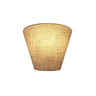 Imagem de Arandela Retro Cone Cúpula Tecido 25/26x13 cm, Vivare Iluminação, Arandela Parede2001 RST, Rustico Bege, Média
