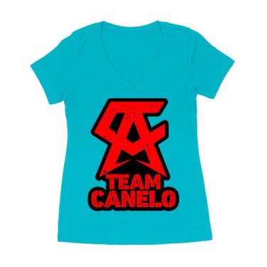 Imagem de Camiseta Team Canelo Alvarez Boxing Champion Supporter - Mostre seu orgulho de lutador, Turquesa, G