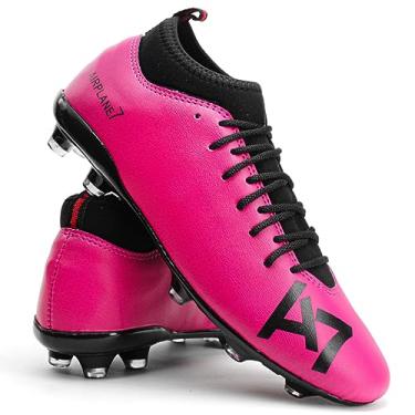 Imagem de Chuteira Botinha Tênis Futebol De Campo Original Masculina (ROSA, BR, Adulto, Numérico, 41)