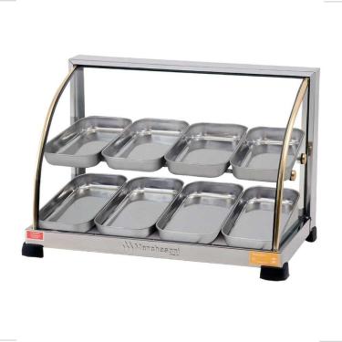 Imagem de Estufa Vitrine Aquecedora Para Salgados Dupla 8 Bandejas