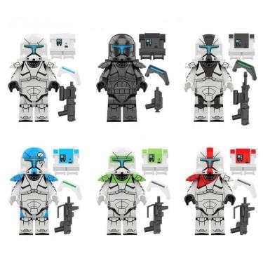 Imagem de Kit 6 Bonecos Blocos De Montar Star Wars Clone Commando