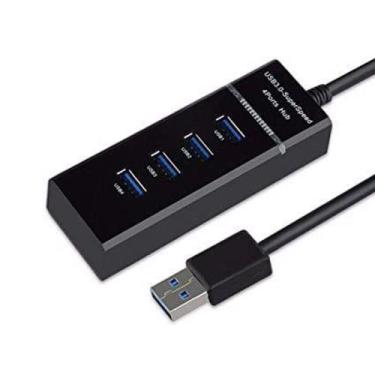 Imagem de Hub Cabo Usb 3.0 Extensão 4 Portas High Speed Regua Pendrive - Mex