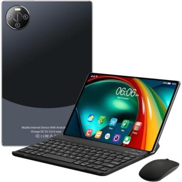 Imagem de 11.6'' Tablet E60 PRO, 512GB ROM+16 GB RAM com Caso, Teclado e Mouse, Android 13 Tablet, Câmera 32MP+ 24 MP, Versão WiFi (Preto)