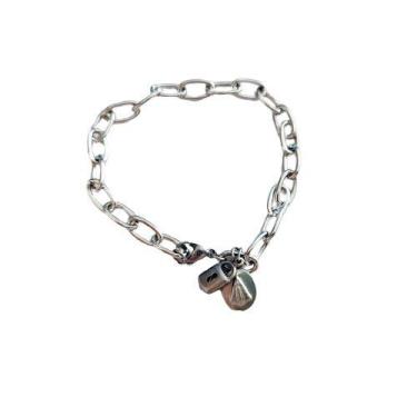 Imagem de Pulseira Cadeia de Consagração Nossa Senhora Aparecida Corrente Grossa
