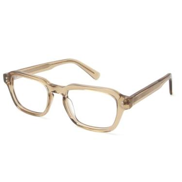 Imagem de VFDHN Armação de óculos vintage masculina quadrada para mulheres retangular, 3, tamanho único