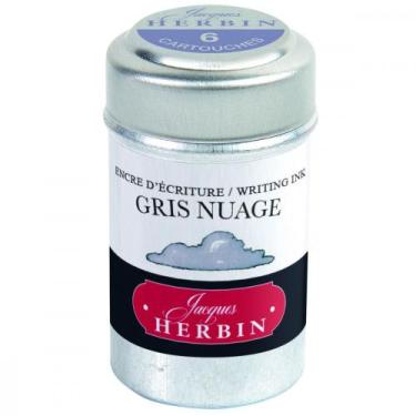 Imagem de Tinta em Cartucho p/ Caneta Tinteiro Herbin Gris Nuage