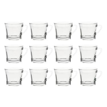 Imagem de 12 Xícaras De Chá 165ml Vidro Praticasa Transparente, XÍCARAS