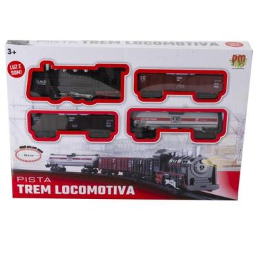Imagem de Pista de Trem Infantil 4 Peças Encaixe de Trilhos Fácil - DM Toys