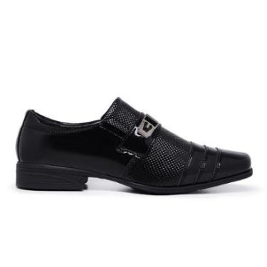 Imagem de Sapato Masculino Social Verniz Bico Quadrado Fino Moderno Gmm Shoes 833-Masculino