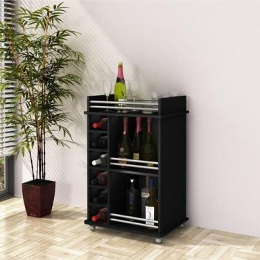 Imagem de Adega Bar para 6 Garrafas 3 Prateleiras Ibiza - DJD Móveis