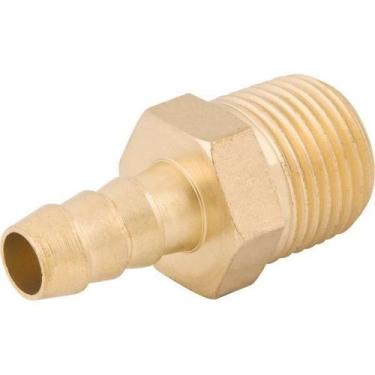 Imagem de Espigão Fixo Macho Para Mangueira 1/4 Rosca 1/4 Npt Latão - Vonder