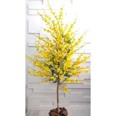 Imagem de Planta Artificial CHUVA DE ORQUÍDEA AMARELA 1,60m de altura - Flora GA