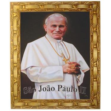Imagem de Quadro São João Paulo I I, Mod. 02, Tam. 30x25cm. Angelus
