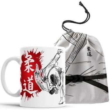 Imagem de Caneca judô kimono artes marciais com Saquinho - Elicomics