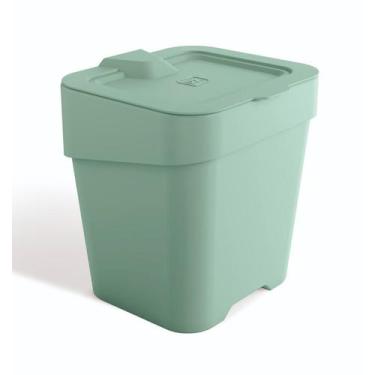 Imagem de Lixeira Para Pia Cozinha 2,5 Litros Plástico Quadrada UZ Várias Cores 