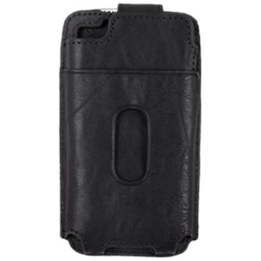 Imagem de Capa de couro limitada de luxo IPHV1111-4 para iPhone 4/4S - 1 pacote - embalagem de varejo - preta