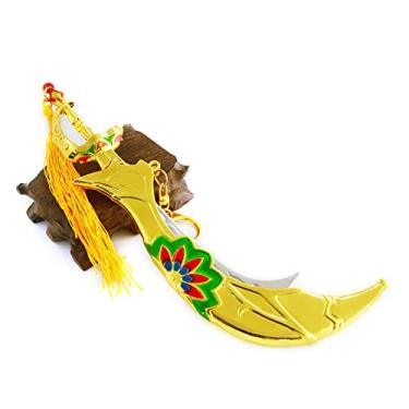 Imagem de Chewmeter Legend of Zelda Link Weapon Sword Dagger Knife Spear Sheild Action Figure Game Collection Desk Room Decoration Backpack Pendant Gift (Zelda Link Scimitar of the Seven)