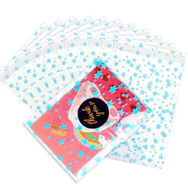 Imagem de COQOFA Sacos de celofane autovedantes de 100 peças de 10 x 15 cm, sacos de doces transparentes para biscoitos, sacos de presente de celofane resseláveis, sacos de presente de celofane, sacos de plástico OPP para lembrancinhas de festa para padaria, casamento, aniversário, chá de bebê, autoadesivos p