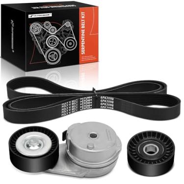 Imagem de A-Premium Kit de transmissão de correia serpentina do motor compatível com Dodge & Chrysler Cars - Charger 2006-2007/2010, Magnum 2006-2007, 300 2006-2007 - 5.7L