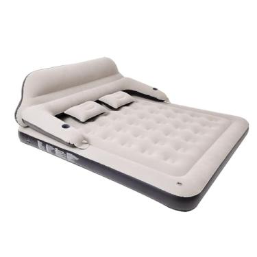 Imagem de Outraveler Colchão de ar king size cama inflável com cabeceira e travesseiros, sofá-cama inflável