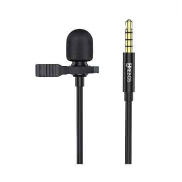 Imagem de Microfone De Lapela Hrebos Hd Aux P3 - Hs-030 Preto