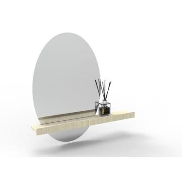 Imagem de Espelho Decorativo Shelf Pinus 60X40 Oval - e2g Design